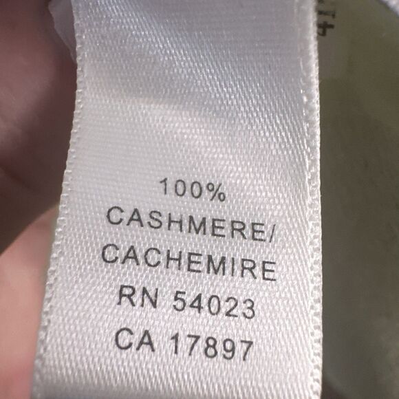 Banana Republic Cashmere Zip Hooded Sweater Lime Mint Green Women's Medium - Picture 4 of 9